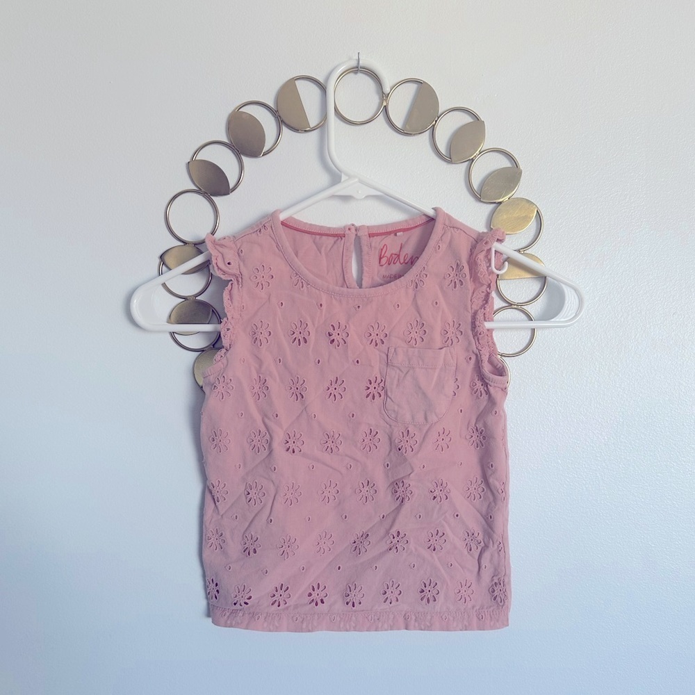 SOLD- Boden Girls Top Pink Ruffles Size 3-4T - Picture 1 of 7